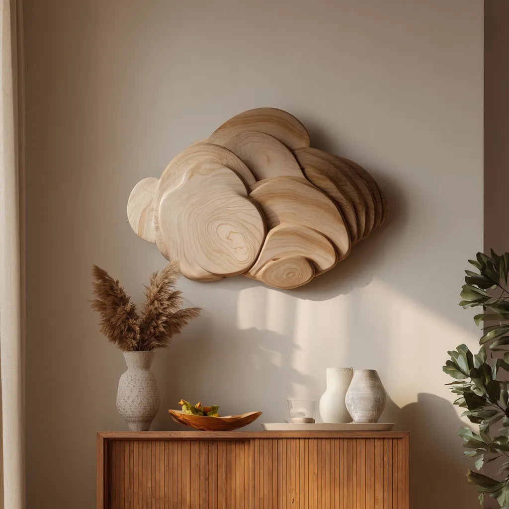 Abstract Wooden Wall Sculpture