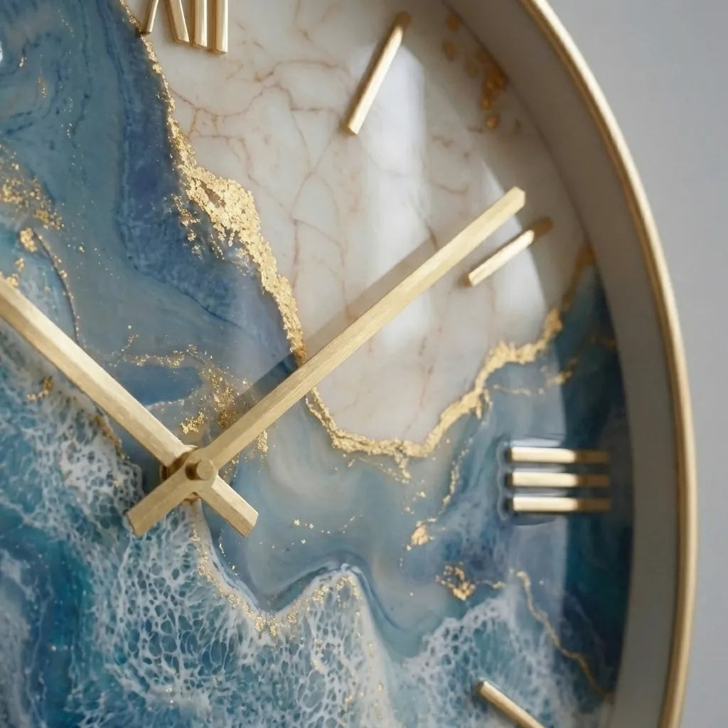 Artistic Ocean Pattern Wall Clock